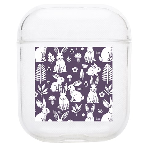 Easter bunny pattern Soft TPU AirPods 1/2 Case from ArtsNow.com Front