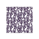 Easter bunny pattern 22  x 22  Satin Bandana Scarf