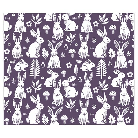 Easter bunny pattern Zipper Large Tote Bag from ArtsNow.com Front
