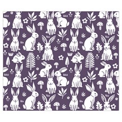 Easter bunny pattern Zipper Large Tote Bag from ArtsNow.com Back