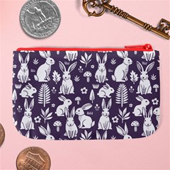 Easter bunny pattern Large Coin Purse from ArtsNow.com Back