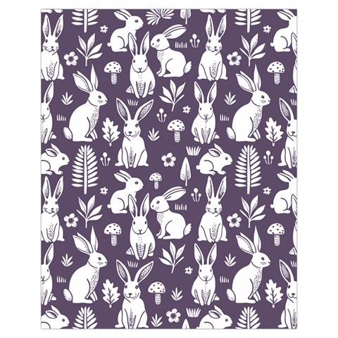 Easter bunny pattern Drawstring Pouch (XL) from ArtsNow.com Front