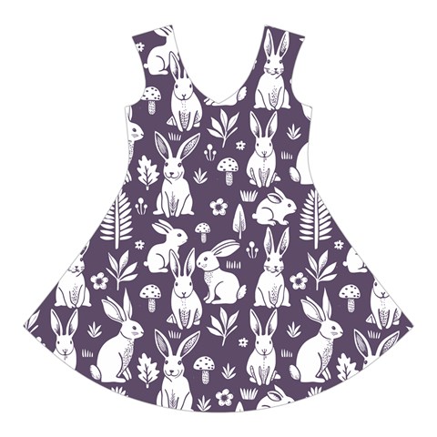 Easter bunny pattern Short Sleeve V Front