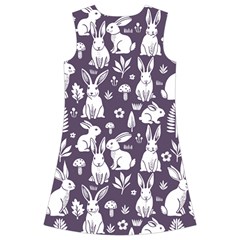 Easter bunny pattern Kids  Short Sleeve Velvet Dress from ArtsNow.com Back