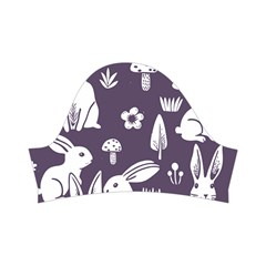 Easter bunny pattern Kids  Short Sleeve Velvet Dress from ArtsNow.com Left Sleeve