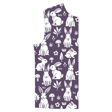 Easter bunny pattern Men s High Neck Button Up Puffer Vest from ArtsNow.com Front Right