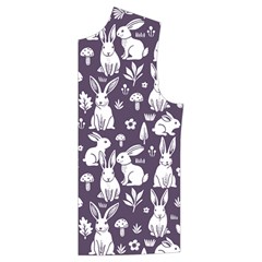 Easter bunny pattern Men s High Neck Button Up Puffer Vest from ArtsNow.com Front Left
