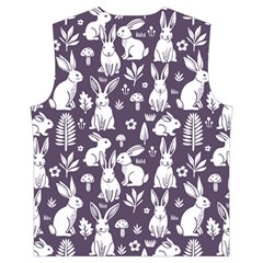 Easter bunny pattern Men s High Neck Button Up Puffer Vest from ArtsNow.com Back