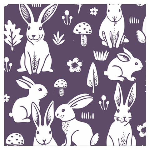 Easter bunny pattern Everyday Shoulder Bag with Pouch Bag from ArtsNow.com Front