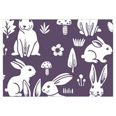 Easter bunny pattern Everyday Shoulder Bag with Pouch Bag from ArtsNow.com Zipper Tail