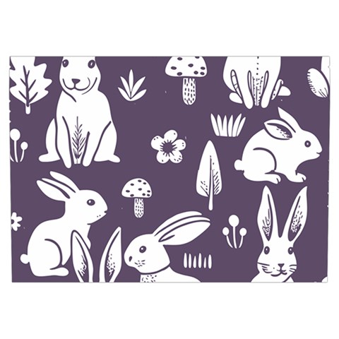 Easter bunny pattern Everyday Shoulder Bag with Pouch Bag from ArtsNow.com Front Pocket