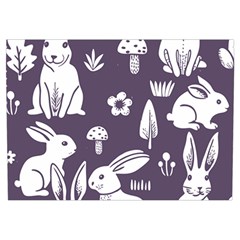 Easter bunny pattern Everyday Shoulder Bag with Pouch Bag from ArtsNow.com Front Pocket