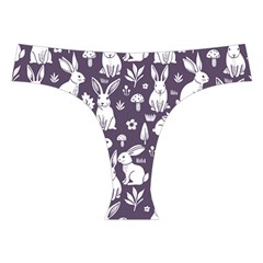 Easter bunny pattern Cross Back Hipster Bikini Set from ArtsNow.com Front Under