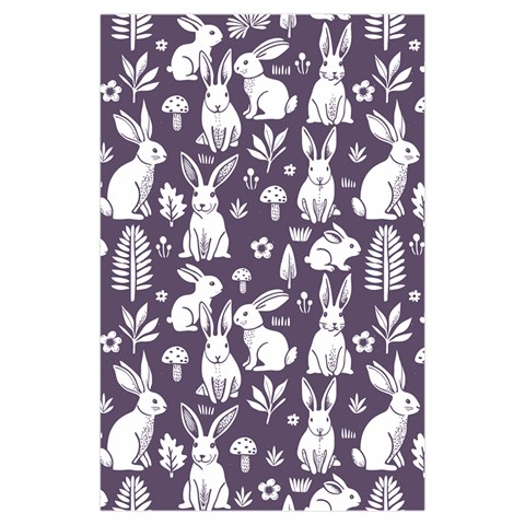 Easter bunny pattern Kids  Hooded Rain Ponchos from ArtsNow.com Front