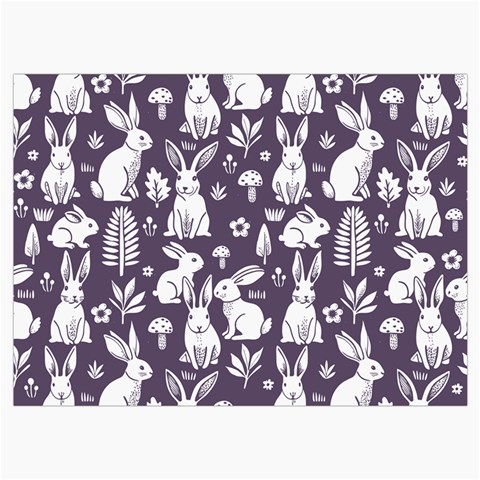 Easter bunny pattern Roll Up Canvas Pencil Holder (L) from ArtsNow.com Front