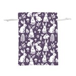 Easter bunny pattern Lightweight Drawstring Pouch (L)