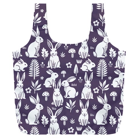 Easter bunny pattern Full Print Recycle Bag (XXL) from ArtsNow.com Front