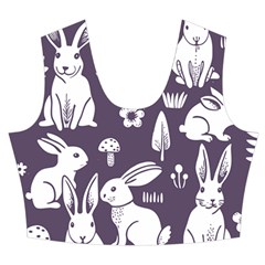 Easter bunny pattern Women s Crop Top Pleated Skater Rave Skirt from ArtsNow.com Front