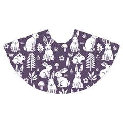 Easter bunny pattern Women s Crop Top Pleated Skater Rave Skirt from ArtsNow.com Skirt Back