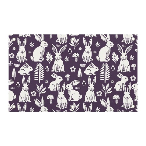 Easter bunny pattern Banner and Sign 5  x 3  from ArtsNow.com Front