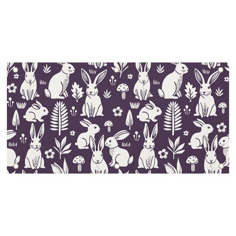 Easter bunny pattern Banner and Sign 6  x 3  from ArtsNow.com Front