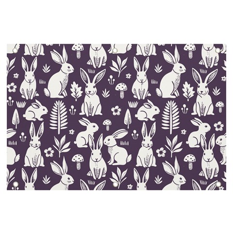 Easter bunny pattern Banner and Sign 6  x 4  from ArtsNow.com Front