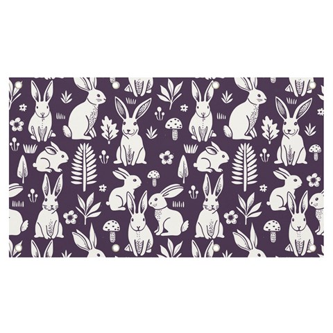 Easter bunny pattern Banner and Sign 7  x 4  from ArtsNow.com Front