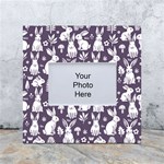 Easter bunny pattern White Box Photo Frame 4  x 6 