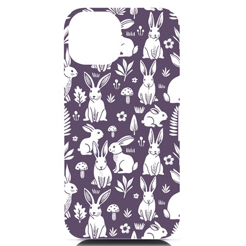 Easter bunny pattern iPhone 14 Black UV Print PC Hardshell Case from ArtsNow.com Front