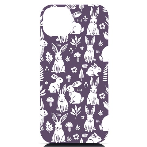 Easter bunny pattern iPhone 14 Plus Black UV Print PC Hardshell Case from ArtsNow.com Front