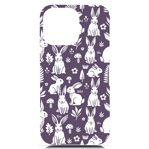 Easter bunny pattern iPhone 14 Pro Max Black UV Print PC Hardshell Case from ArtsNow.com Front
