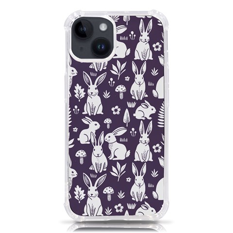 Easter bunny pattern iPhone 14 TPU UV Print Case from ArtsNow.com Front