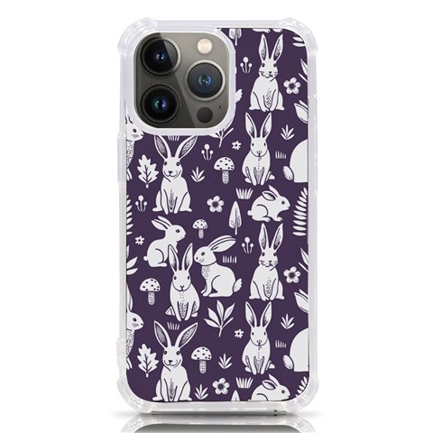 Easter bunny pattern iPhone 13 Pro TPU UV Print Case from ArtsNow.com Front