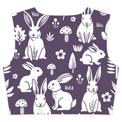 Easter bunny pattern Trumpet Sleeve Cropped Top from ArtsNow.com Back