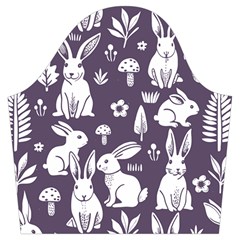 Easter bunny pattern Trumpet Sleeve Cropped Top from ArtsNow.com Sleeve Right