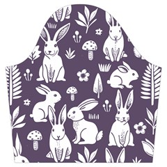 Easter bunny pattern Trumpet Sleeve Cropped Top from ArtsNow.com Sleeve Left