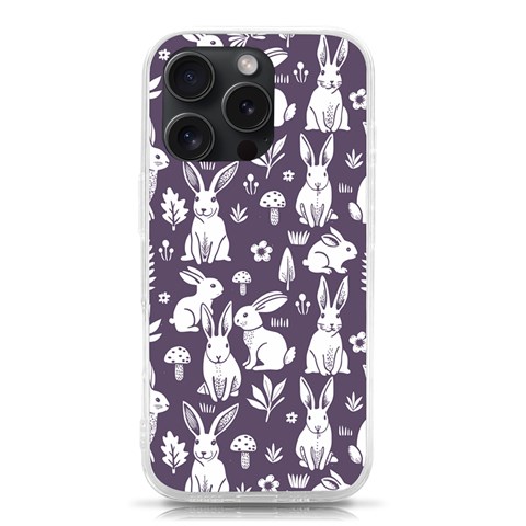 Easter bunny pattern iPhone 15 Pro TPU UV Print Case from ArtsNow.com Front