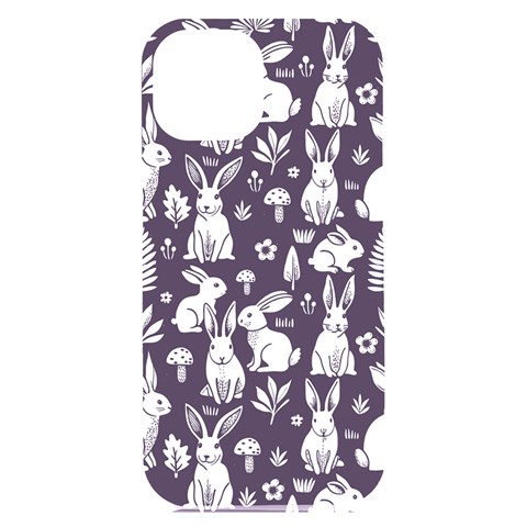 Easter bunny pattern iPhone 15 Plus Black UV Print PC Hardshell Case from ArtsNow.com Front