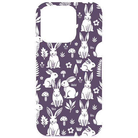 Easter bunny pattern iPhone 15 Pro Black UV Print PC Hardshell Case from ArtsNow.com Front