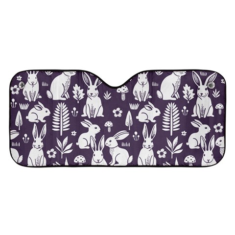 Easter bunny pattern Car Windshield Sunshade from ArtsNow.com Front