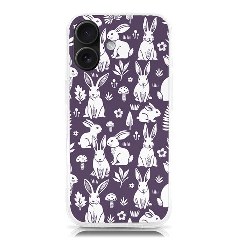 Easter bunny pattern iPhone 16 TPU UV Print Case from ArtsNow.com Front