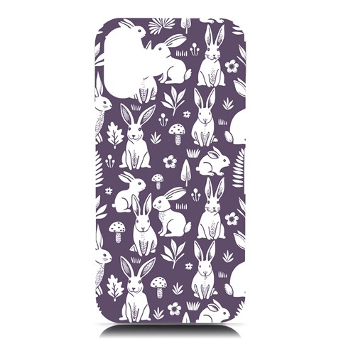 Easter bunny pattern iPhone 16 Plus Black UV Print PC Hardshell Case from ArtsNow.com Front