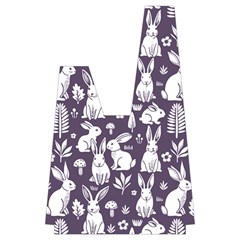 Easter bunny pattern Japanese Wrist Knot Bag from ArtsNow.com Back Inisde