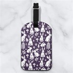 Easter bunny pattern Nappa Leather Luggage Tag Rectangle