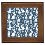 Easter bunny pattern Framed Tile