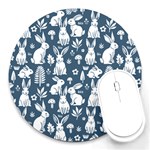 Easter bunny pattern Round Mousepad