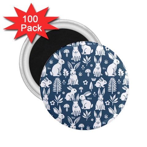 Easter bunny pattern 2.25  Magnets (100 pack)  from ArtsNow.com Front