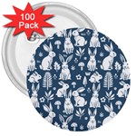 Easter bunny pattern 3  Buttons (100 pack) 