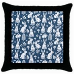 Easter bunny pattern Throw Pillow Case (Black)