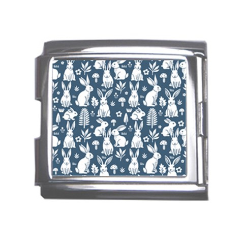 Easter bunny pattern Mega Link Italian Charm (18mm) from ArtsNow.com Front
